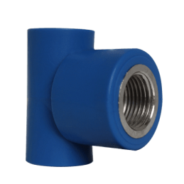 Tê R/femea PP-R azul 25x3/4x25