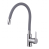 Leva del lavandino con tubo flessibile nero CZ511806PR