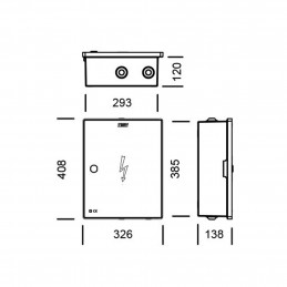 matériel électrique de boîte de porte de serrure de blofer gris