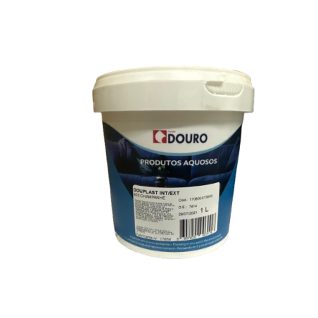 Lata de pintura plástica Blofer Gris 1lt 612 Douplast int/ext