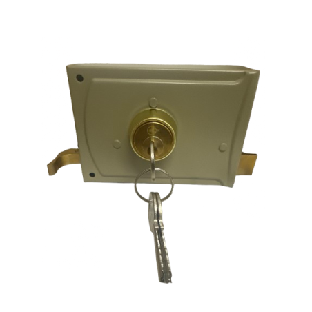Serrure 8 cm 3 clés porte gauche porte de garage
