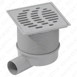 Drain télescopique abaissé (cadre PP et grille en acier inoxydable) 15 x 15