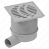 Drain télescopique abaissé (cadre PP et grille en acier inoxydable) 15 x 15 Drain télescopique abaissé (cadre PP et grille en acier inoxydable) 15 x 15