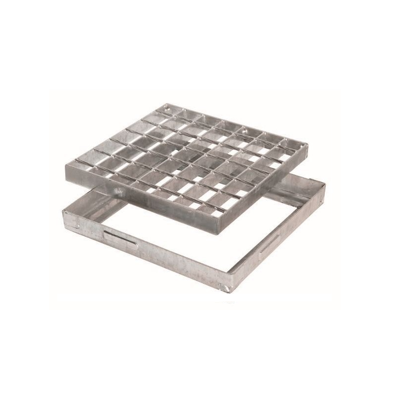 Grelha quadrada c/aro 45x45 galvanizada