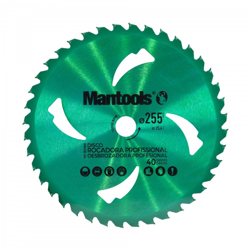 Disco Roçadora Profissional 40 Dentes 255mm - Mantools