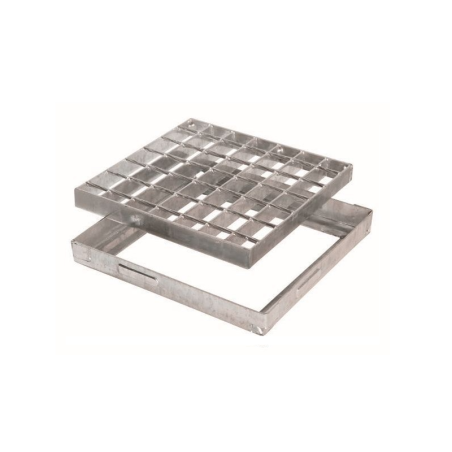 Grelha quadrada c/aro 45x45 galvanizada