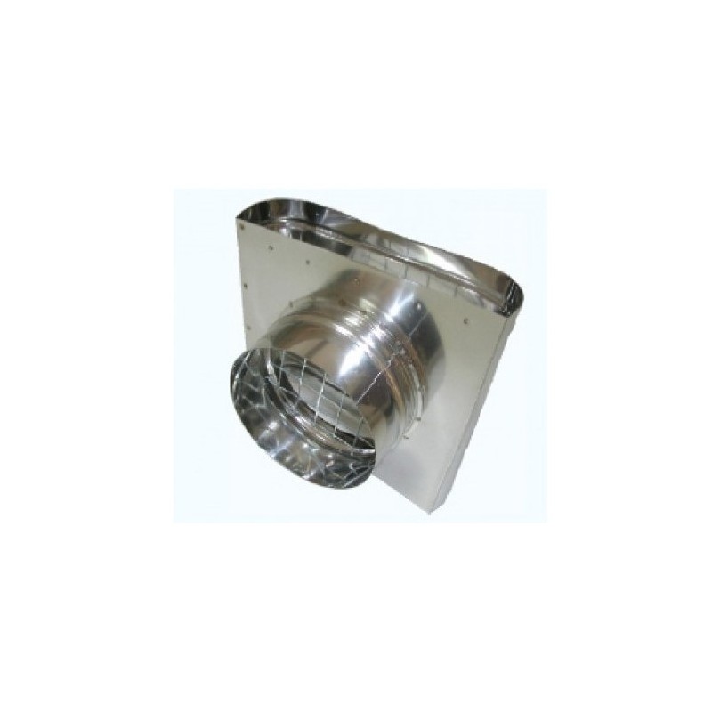 Chapeu de fachada ou parede inox (Lateral)