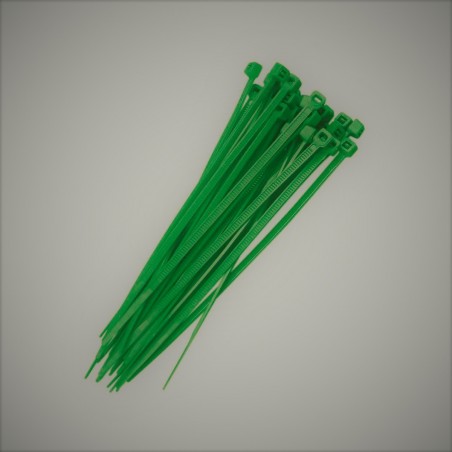 2.5x100 green plastic cable ties bag (100)