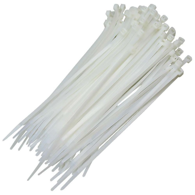 100 tapas de rosca de plástico blanco a presión para tornillos n.º 6-8