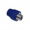 união pp-r rosca 25x3/4 macho azul  instalações canalização fêmea fêmea