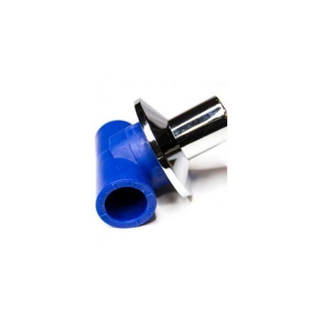 Válvula de cierre azul 25 PP-R con tapa cromada