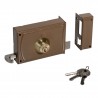 lock 14 cm 3 keys left gate garage door