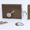 lock 14 cm 3 keys hook right gate garage door