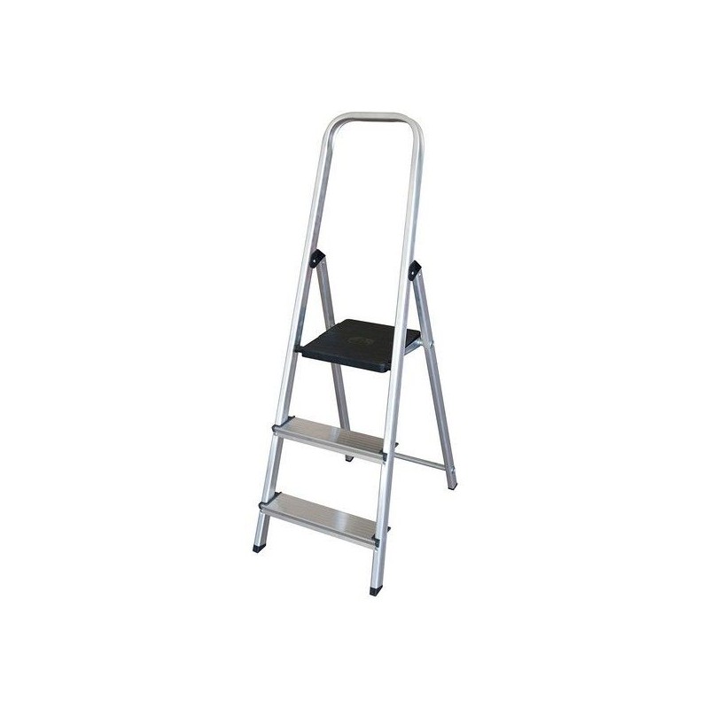 Taburete Escalera Plegable Con 3 Peldaños Altura Abierta De 67 Cm