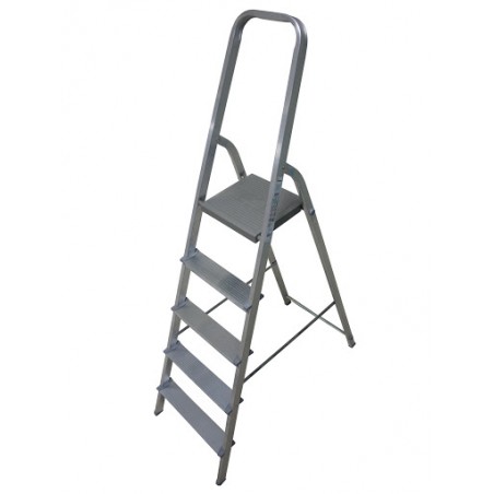 Aluminum step ladder 5 steps 1,25mt