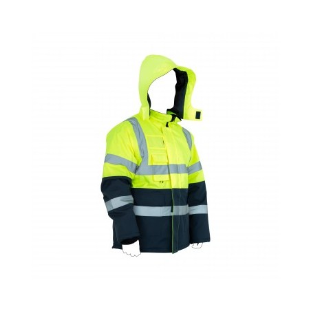 Chaqueta impermeable de alta visibilidad para trabajos peligrosos
