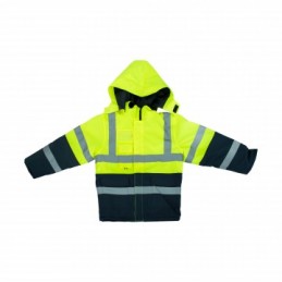 Chaqueta impermeable de alta visibilidad para trabajos peligrosos