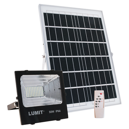 Proyector y panel solar LED de 50W