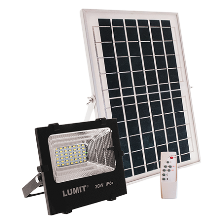 Projecteur et panneau solaire Led 20w Ref: IP66 PT - Lumit
