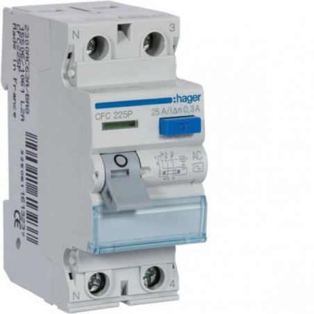 Differential Switch 25A Bipolar (0.3A) - Hager