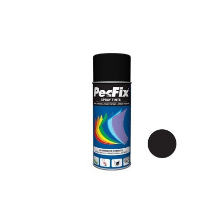 Spray de Tinta Acrilica Preto Opaco Ral9005M P400 - Pecfix