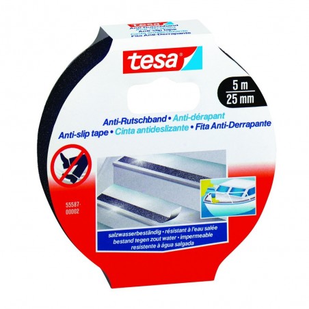 Black Anti-Slip Adhesive Tape 5MTx25MM - Tesa