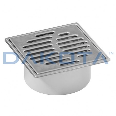 Drain sif. Vertical outlet 10x10 (stainless steel frame and grille)