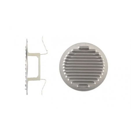 Rejilla de ventilación redonda 120x160 Aluminio c / muelle