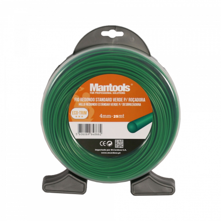 Alambre De Hierba Profesional Redondo Verde Para Desbrozadora 4.0mmx25mt - Mantools