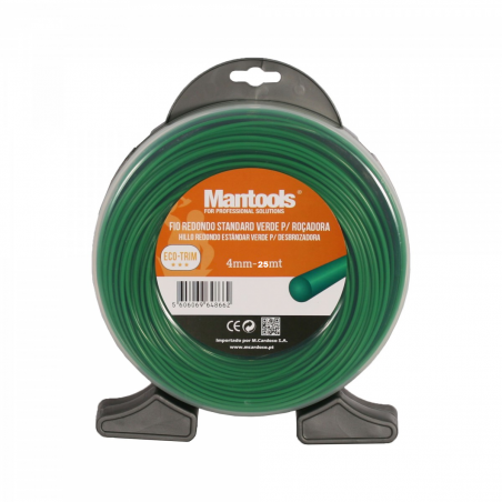 Round Green Professional Grass Wire for Brushcutter 4.0mmx25mt - Mantools