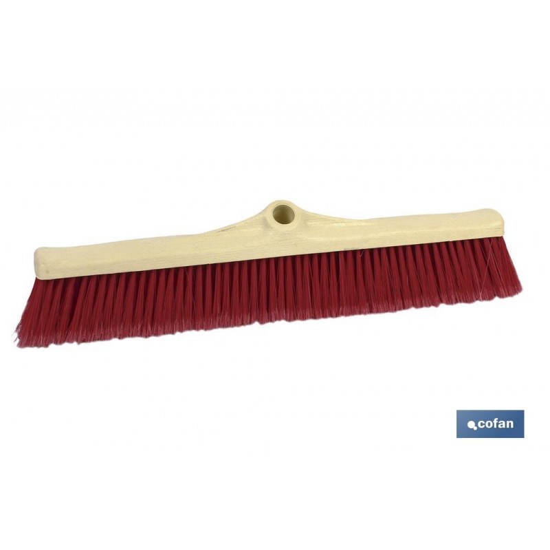 12" 300mm RED Sweeping Broom Head Stiff Bristle Hard Brush Garden Sweeper Duster 