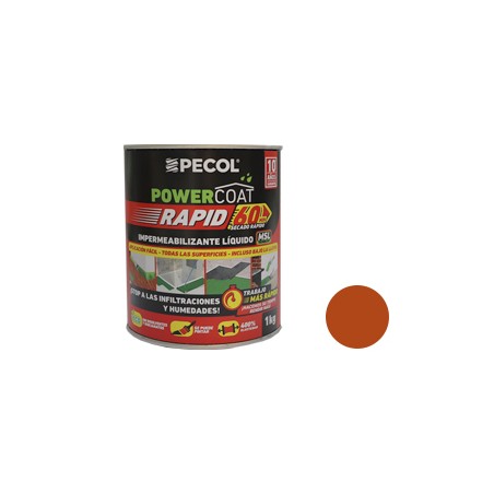 Powercoat - Terracota 1kg impermeabilizante liquido MS - Pecol