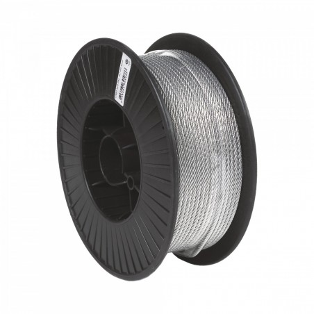 Galvanized Steel Cable 6x7+1 6mm - Coil 100mt