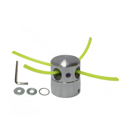 Cabezal de desbrozadora de alambre cruzado de aluminio con tornillo (universal)