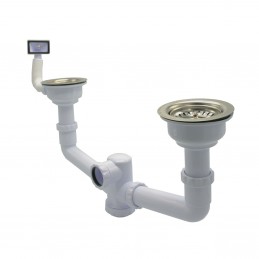 Double sink siphon set with...
