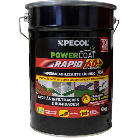 Impermeabilizante Líquido Powercoat Rapid 5Kg Terracota