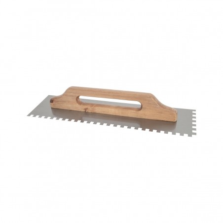 Stainless steel trowel 480x130mm toothed mf