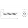 tornillo autoperforante destornillador 3/4x8