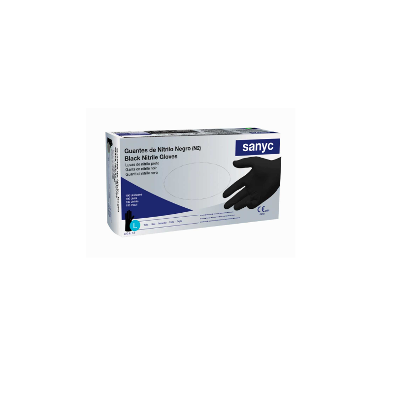 luvas luvas nitrilo preto blofer trabalhos higiene limpeza azul