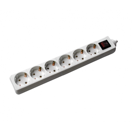 Sextuple Socket with Earth+Switch Without Cable Ref:1610