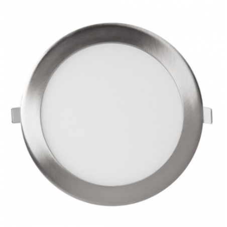 LED c/Aro de 17cm embotir 130mm 12W Inox (panneau)