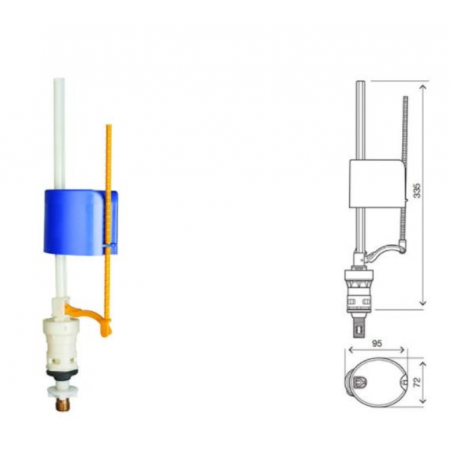 Bottom Entry Float Tap 3/8