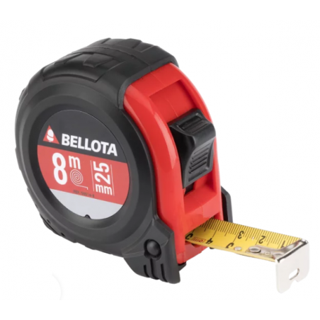 Bellota 8mt Tape Measure with 25mm rubber protection 50014-8