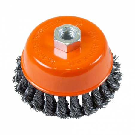 Steel Brush T/Cup Twisted Wire M14x65