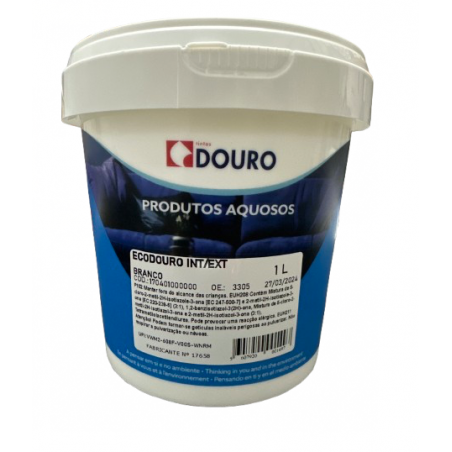 Barattolo di Vernice Plastica Bianca 1lt Ecodouro