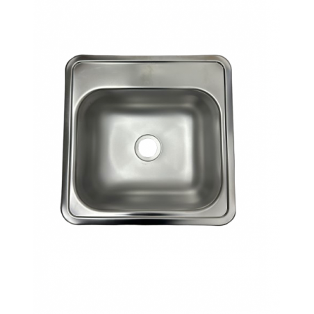 Lavello incasso quadrato in acciaio inox 38x38