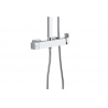Ducha de mano de teléfono columna redonda base baño de ducha de chorro